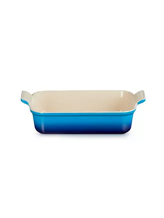 LE CREUSET | Rechteckige Auflaufform Tradition aus Steinzeug 26x19cm/2,4l Azure | 